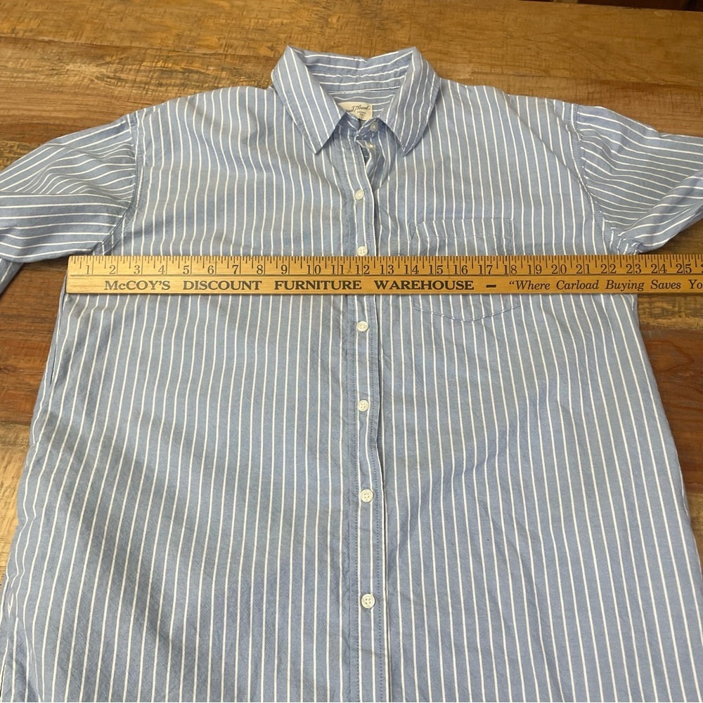 Universal Thread Med Long Button Up Long Sleeve chambray stripe Shirt Dress - Picture 6 of 11